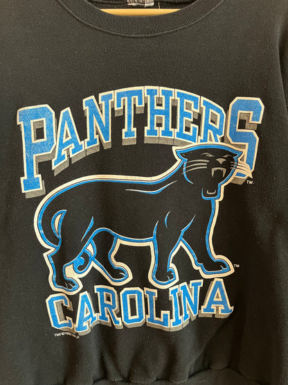 1993 Carolina Panthers Old Cat Black Crewneck (M)