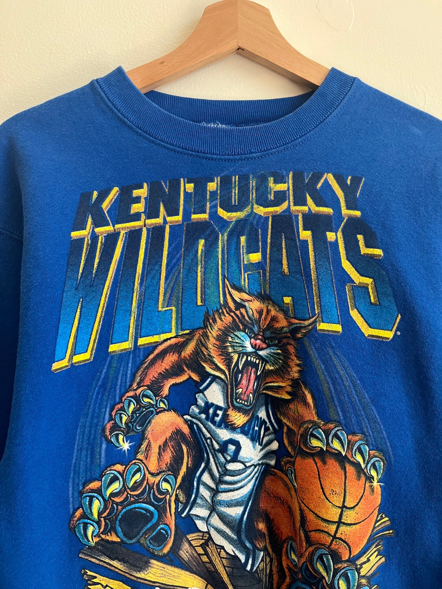 90s Kentucky Wildcats Salem Crazy Graphic Crewneck (M)