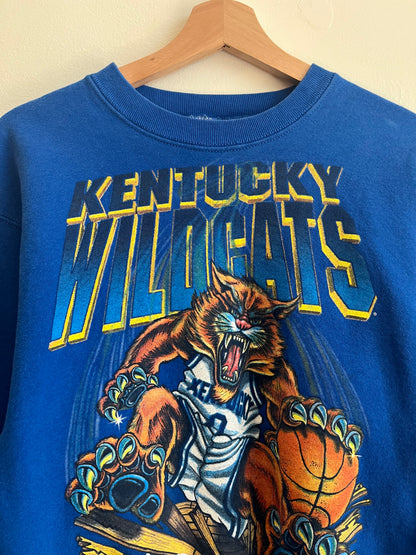 90s Kentucky Wildcats Salem Crazy Graphic Crewneck (M)