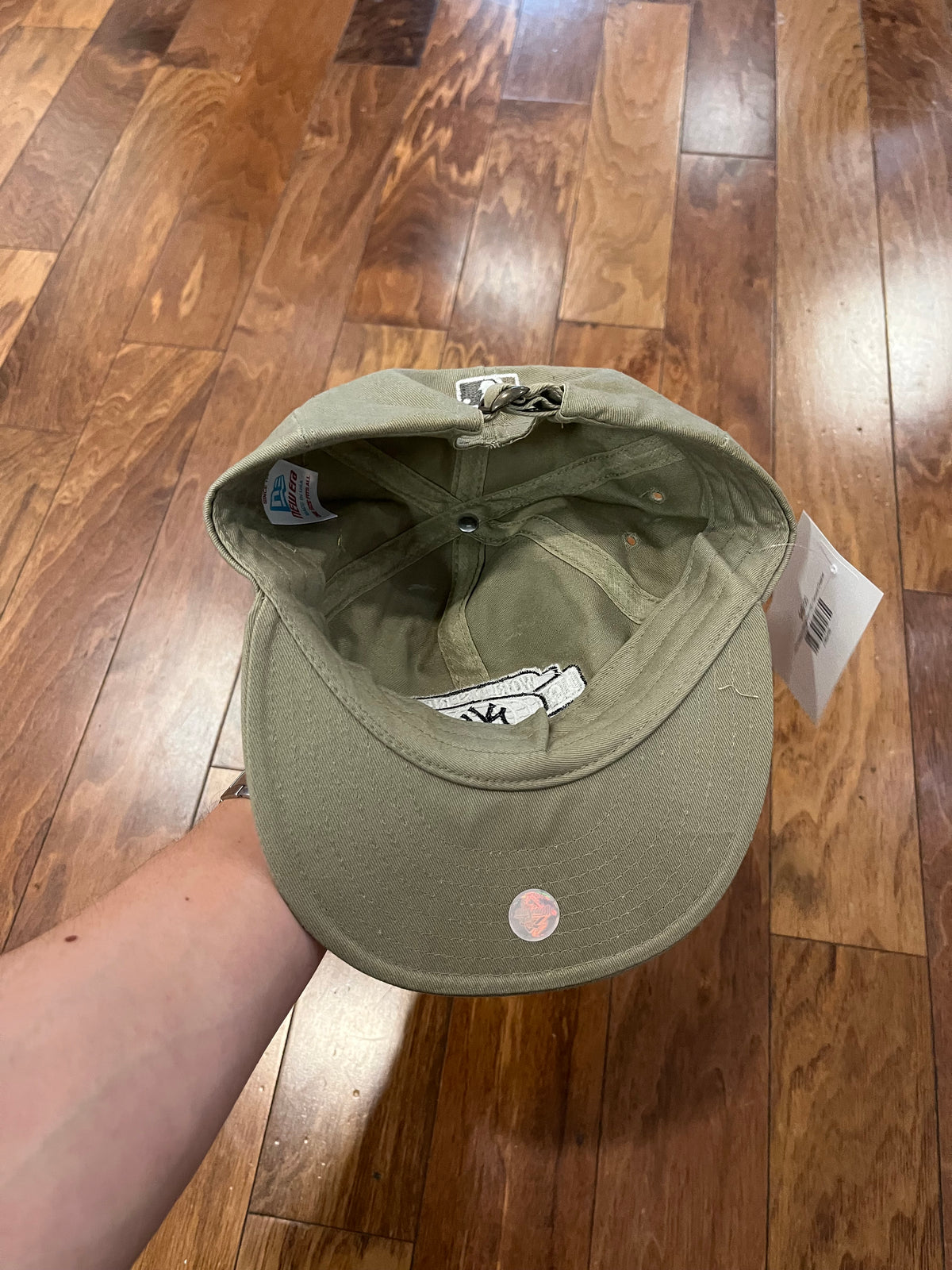 1999 New York Yankees Beige Spell Out Hat (OS)