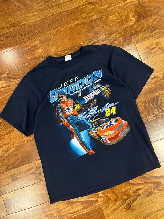 2003 Jeff Gordon Nascar Dupont Navy Tee (L)