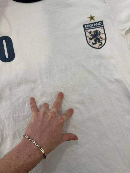 00s England #10 Soccer Ringer Tee (M)