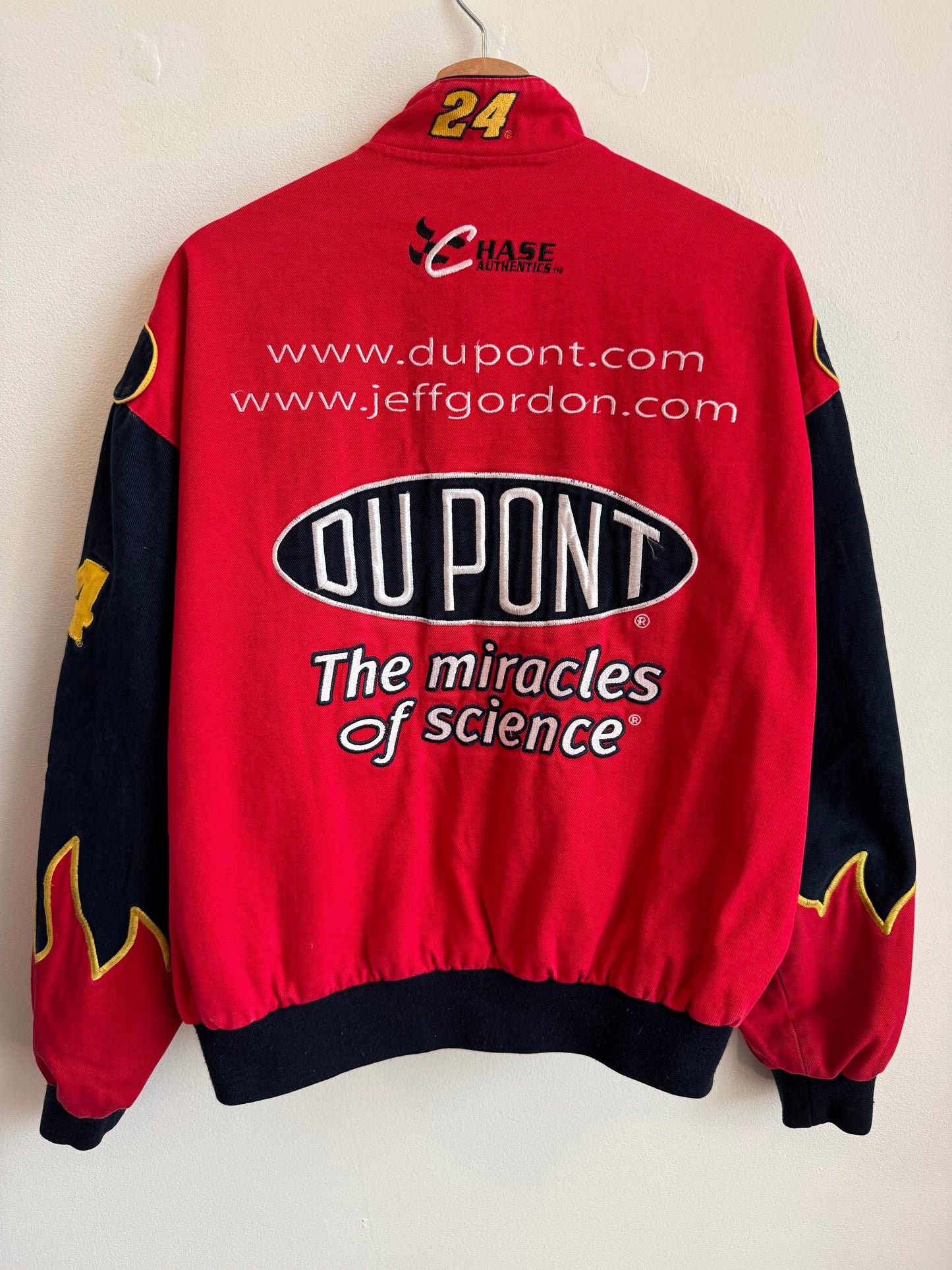 90s Jeff Gordon Dupont Jeff Hamilton Flames Nascar Jacket (L)