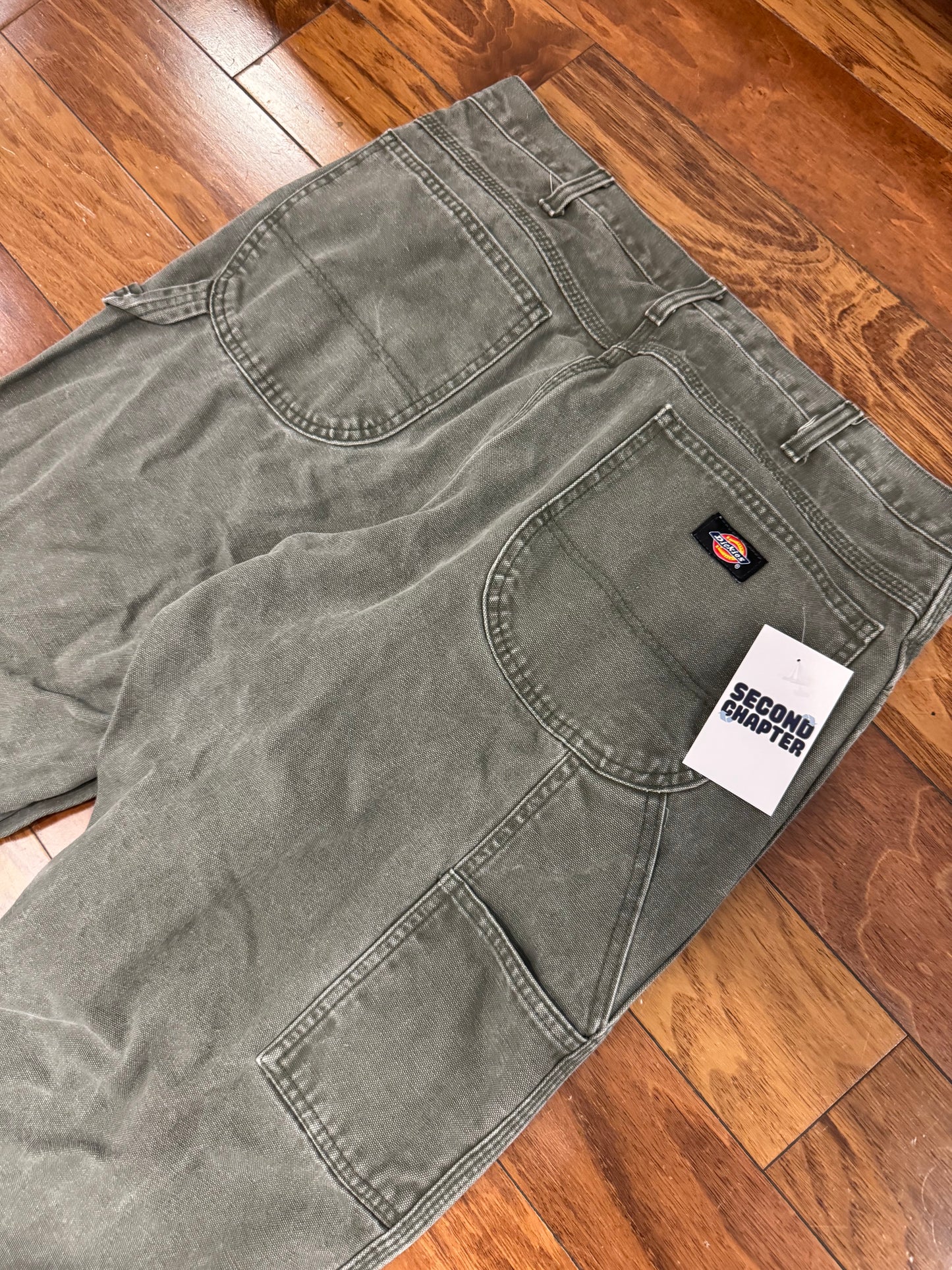 2012 Dickies Black Tab Olive Carpenter Pants (36 x 34)