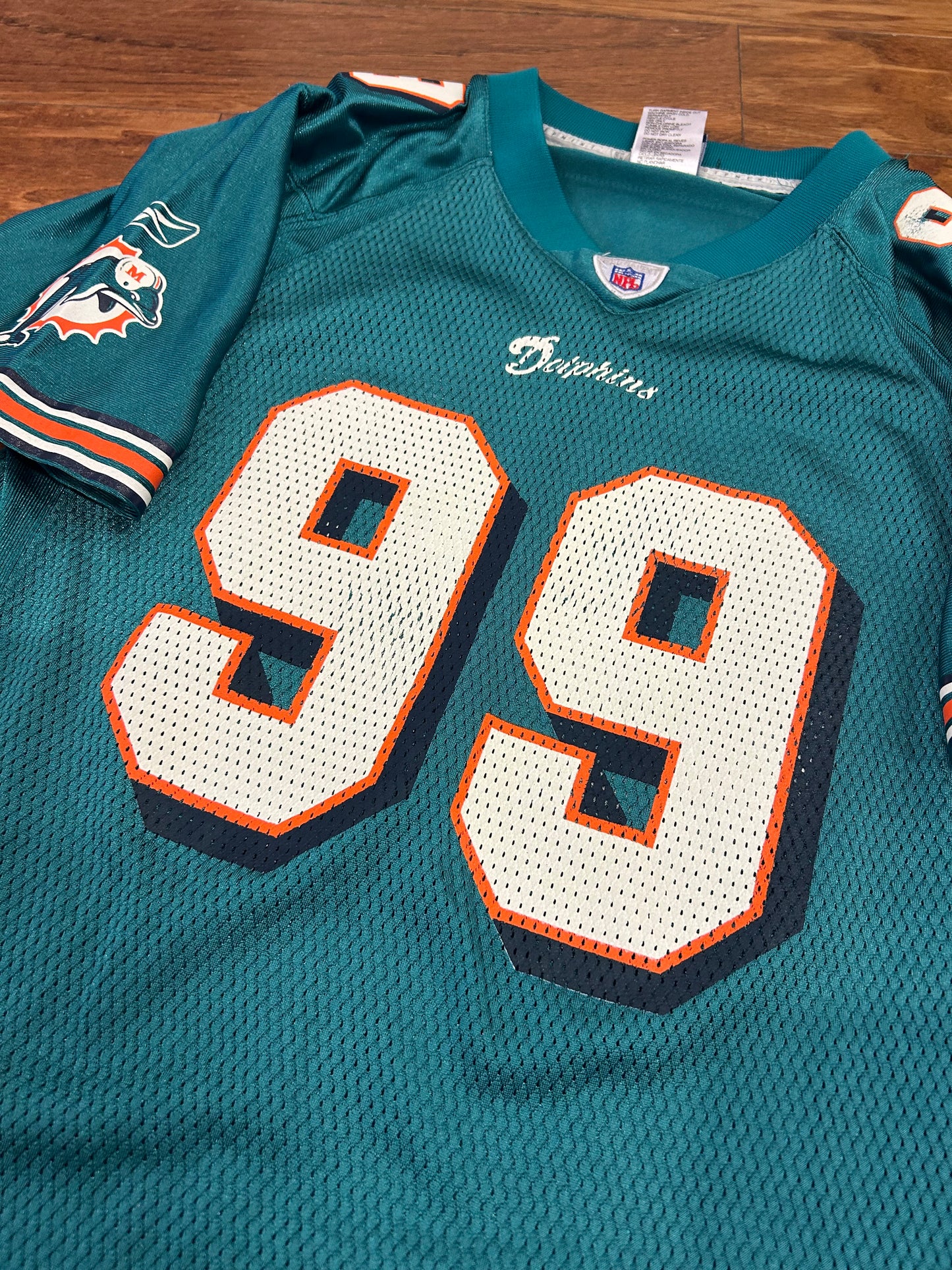 00s Miami Dolphins Jason Taylor #99 NFL Jersey (Youth L)