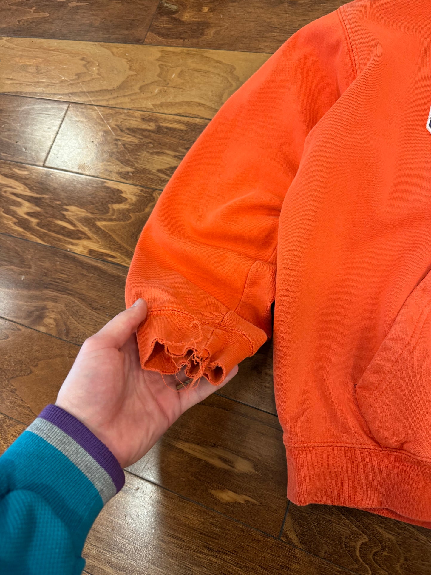 00s Clemson Thrashed Hoodie (L)