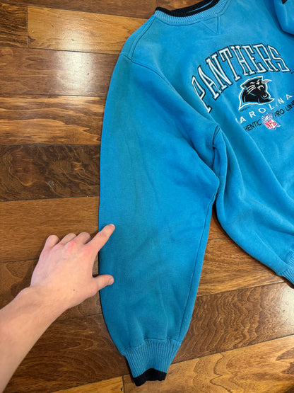 1993 Carolina Panthers Logo Athletic Blue Embroidered Crewneck (L)