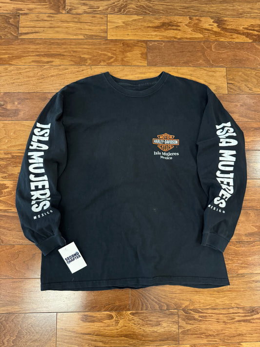 2010s Harley Davidson Isla Mujeres Mexico Long-Sleeve Shirt (XL)