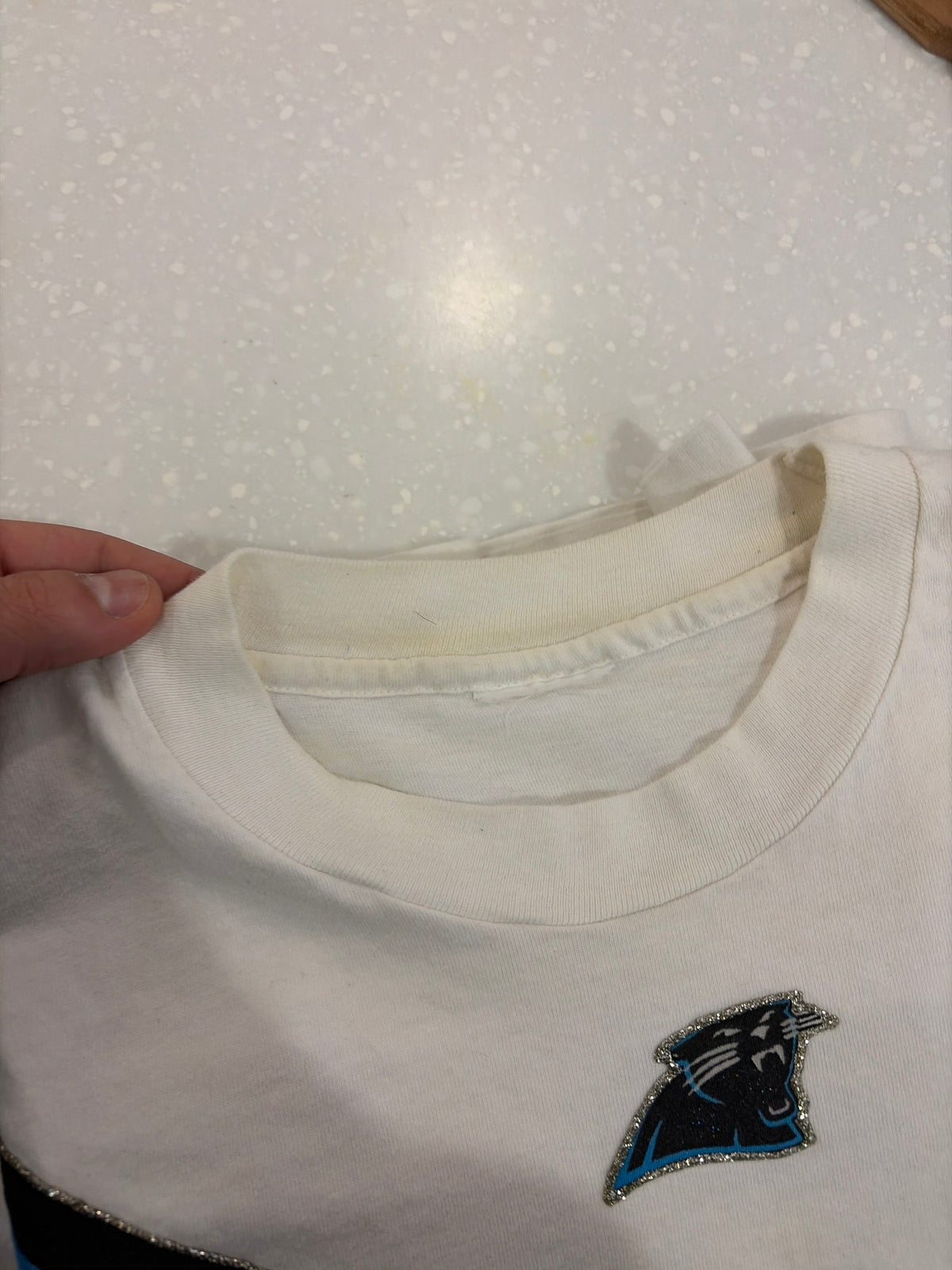 1996 Carolina Panthers Vintage Custom Glitter Tee (L)