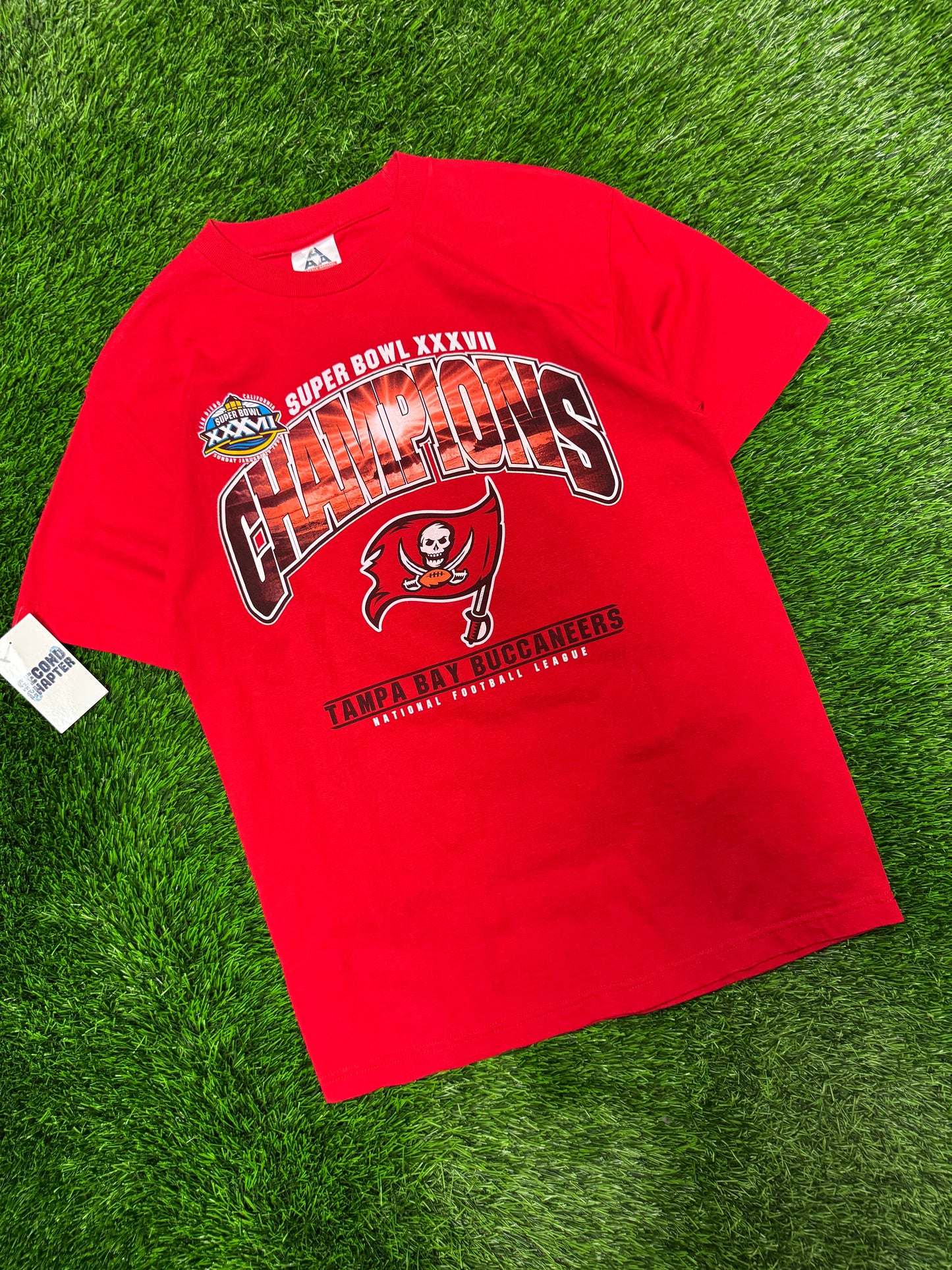 2003 Tampa Bay Buccaneers AFC Champs Spell Out Tee (M)