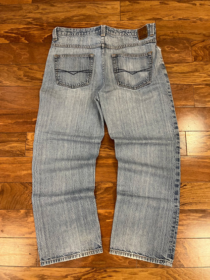 00s Anchor Blue Baggy Distressed Jeans (34 x 30)