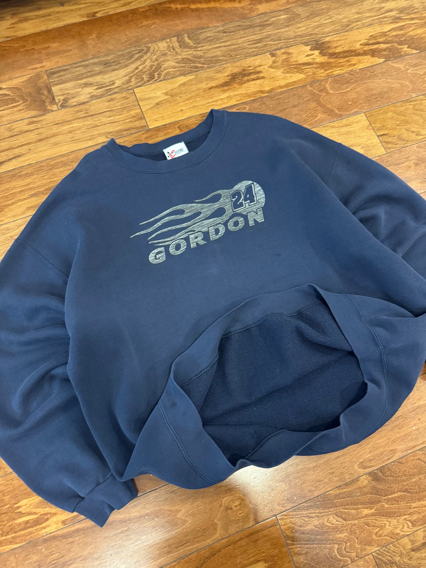 00s Jeff Gordon #24 Vintage Nascar Flames Crewneck (XL)