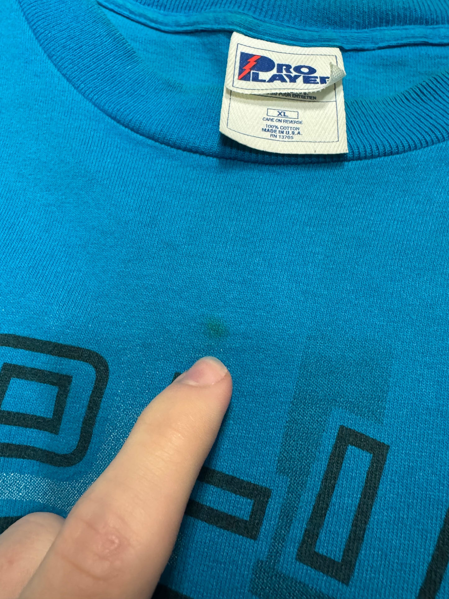 90s Carolina Panthers Pro Player Front/Back Vintage Tee (XL)