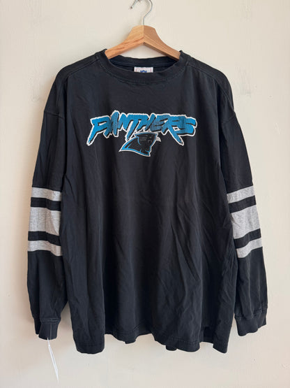 00s Carolina Panthers Cat Scratch Long Sleeve Shirt (L)