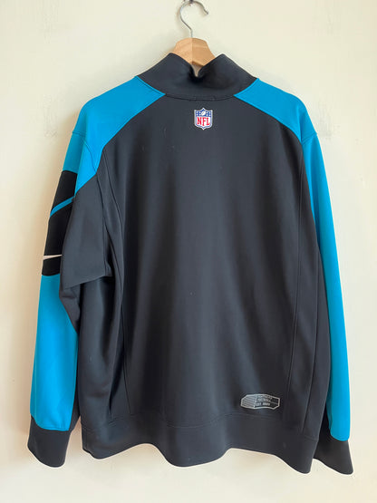 2013 Carolina Panthers Two Tone Dri Fit Zip Up Jacket (XL)