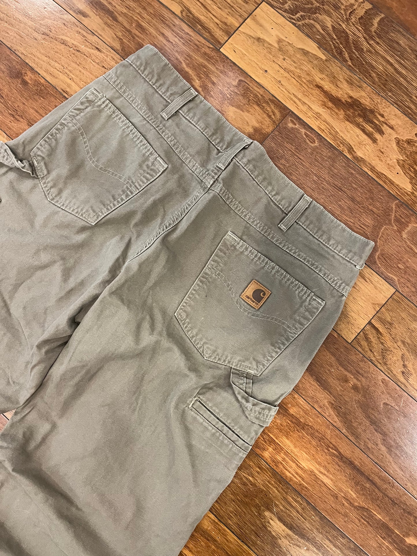 2007 Carhartt Mushroom Faded Workwear Pants (37 x 33)