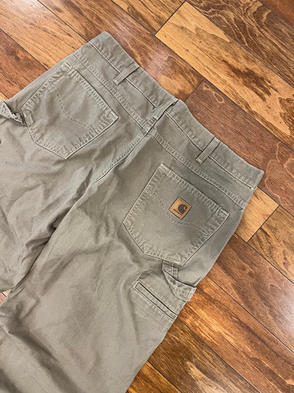 2007 Carhartt Mushroom Faded Workwear Pants (37 x 33)