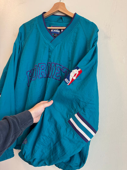 90s Charlotte Hornets Pro Player Embroidered Spell Out Windbreaker (L)