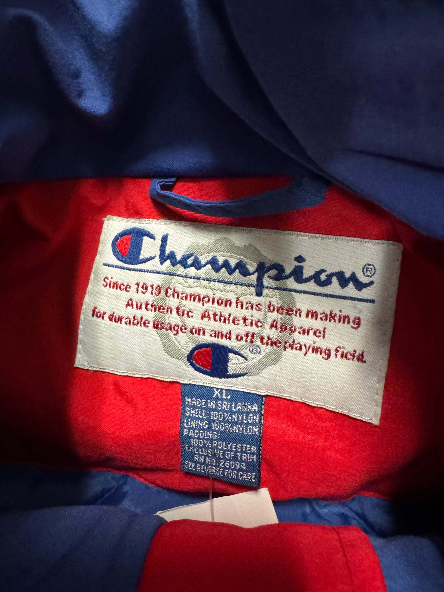 90s Kansas University (KU) Vintage Jayhawks Champion Puffer Jacket (XL)