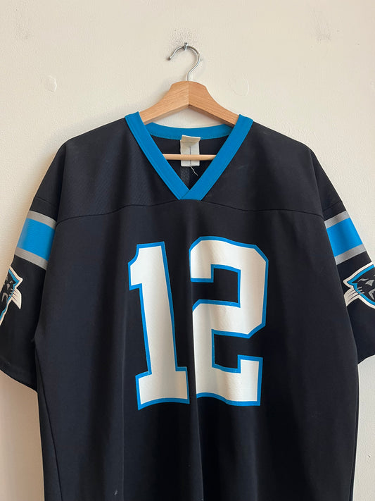 90s Carolina Panthers NFL Kerry Collins Logo 7 Jersey (L)