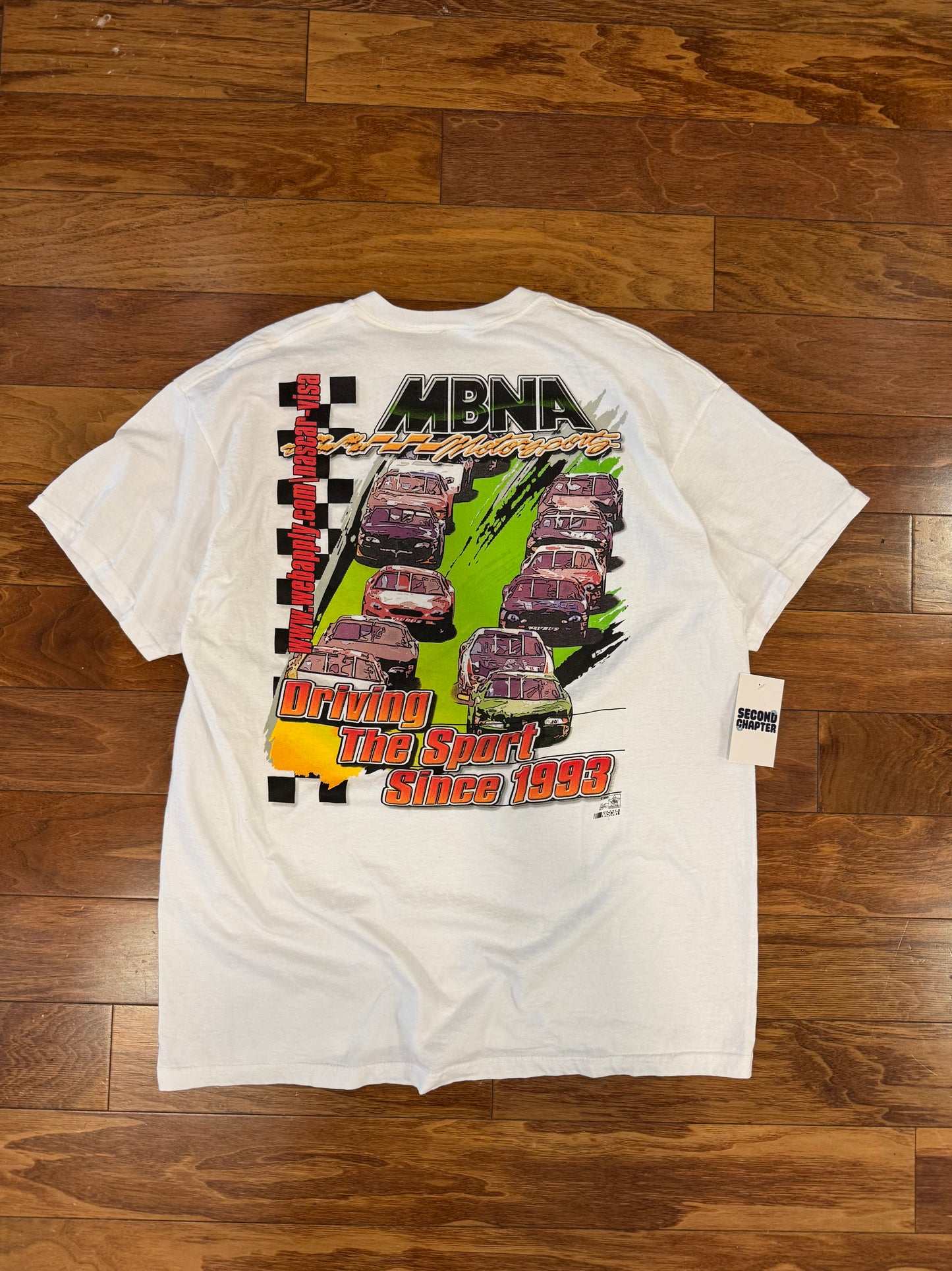 1999 MBNA Nascar Graphic White Tee (XL)