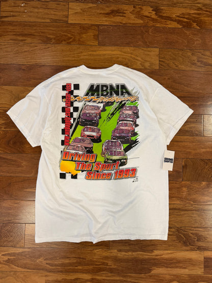 1999 MBNA Nascar Graphic White Tee (XL)