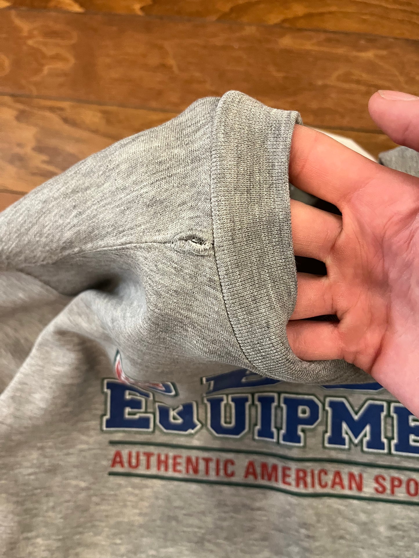 00s Bum Equipment Distressed Grey Crewneck (XL)