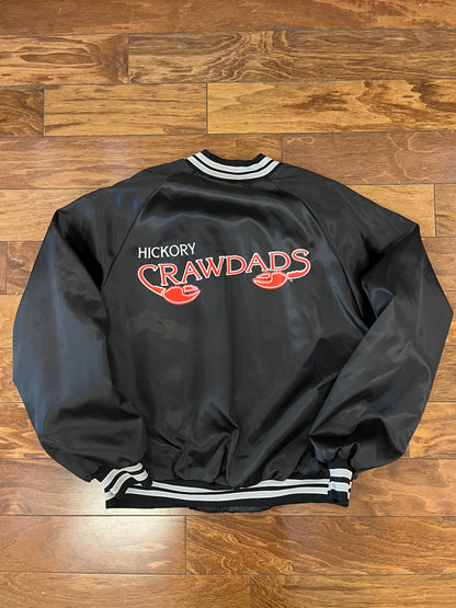 80s Hickory Crawdads Chalk Line Vintage Satin Jacket (L)