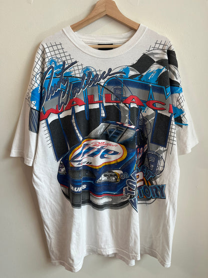 00s Rusty Wallace Miller Lite Nascar AOP Tee (XL)