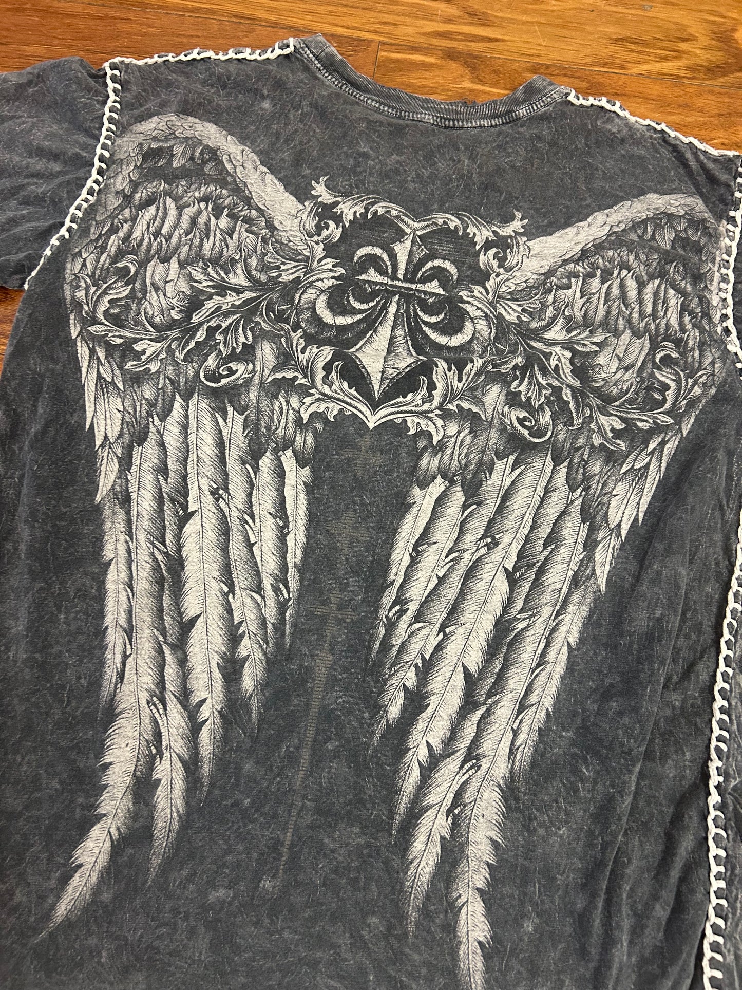 00s Affliction Faded Black Y2K Tee (L)