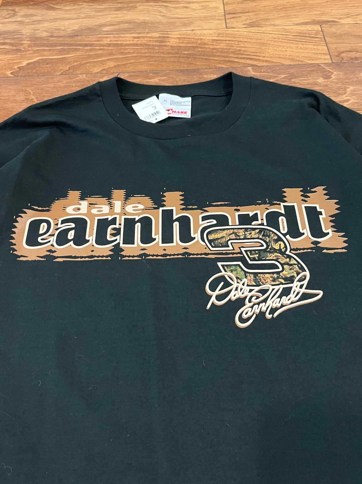 00s Dale Earnhardt Camo Text Deadstock Black Tee (XL)