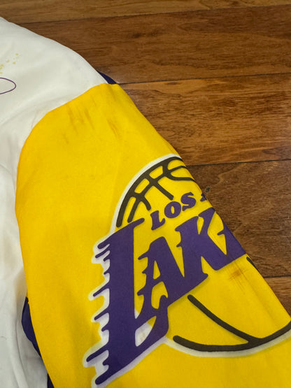 90s Los Angeles Lakers Magic Johnson Fanimation Satin Jacket (M)