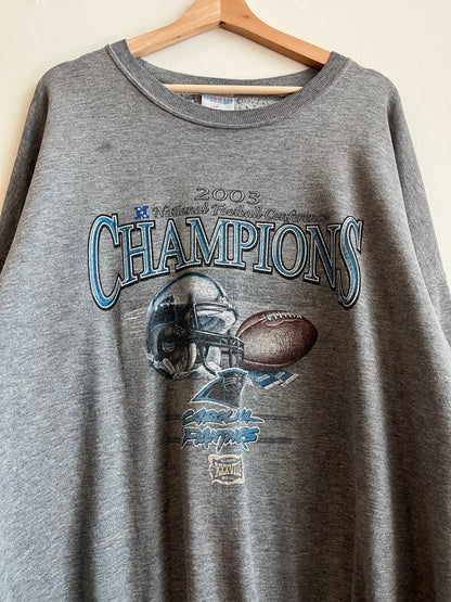 2003 Carolina Panther Helmet Conference Champions Crewneck (XXL)