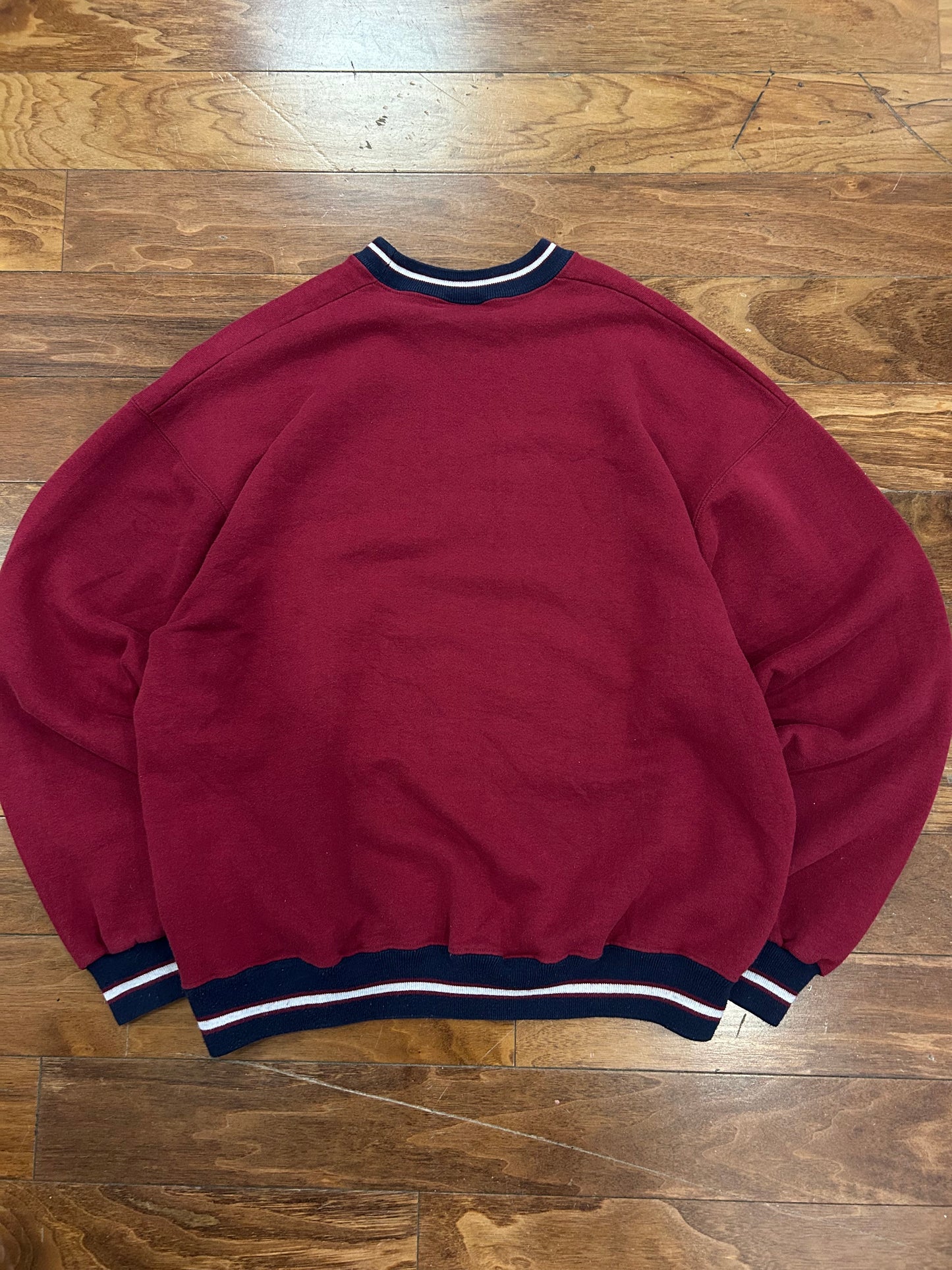 90s Wilson Tennis Spell Out Burgundy Crewneck (XL)