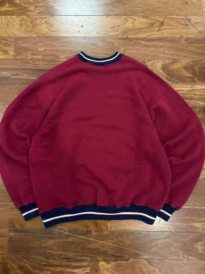 90s Wilson Tennis Spell Out Burgundy Crewneck (XL)
