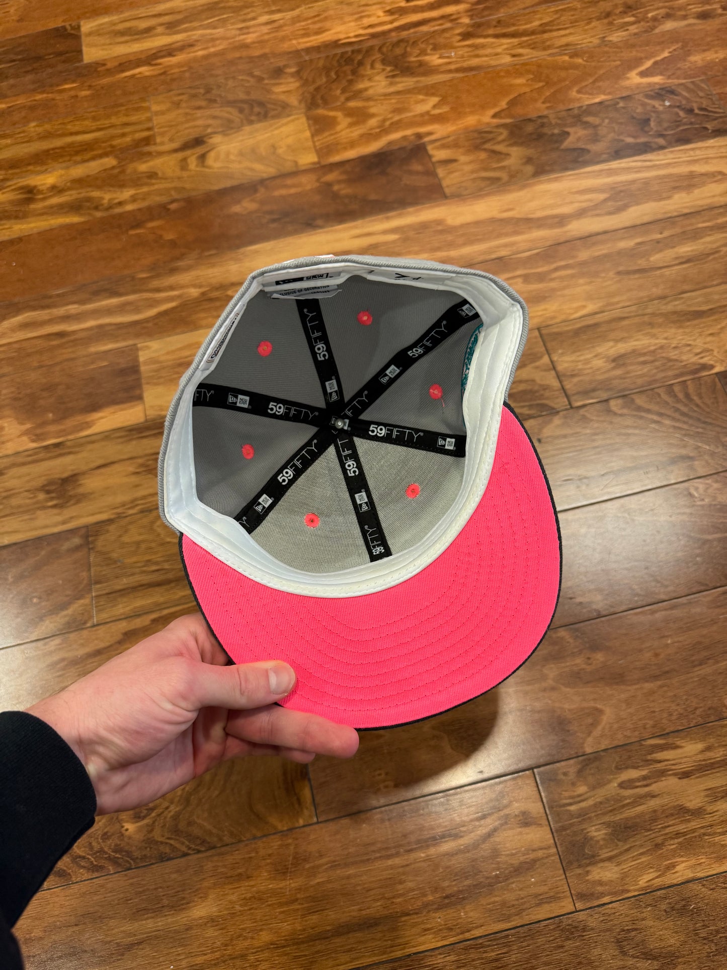 New York Yankees Subway Series Grey/Pink Fitted Hat (7 1/8)