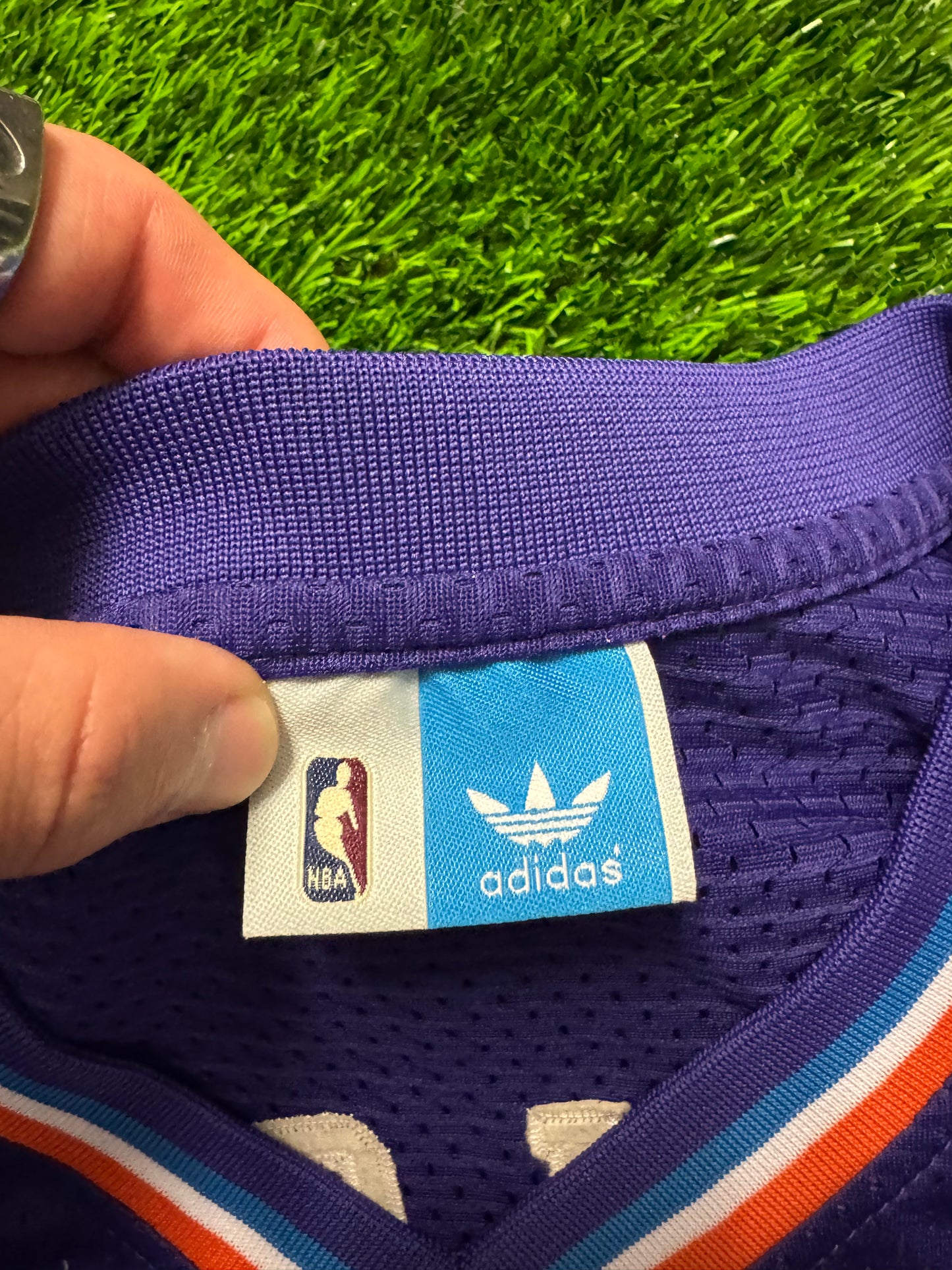 Utah Jazz Karl Malone #32 Adidas Hardwood Classics Purple Mountain NBA Jersey (XL)