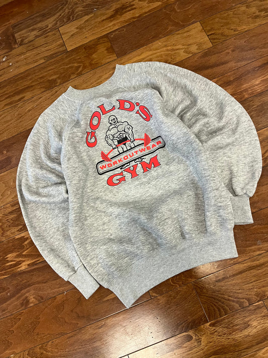 80s Gold's Gym Vintage Grey Crewneck (M)