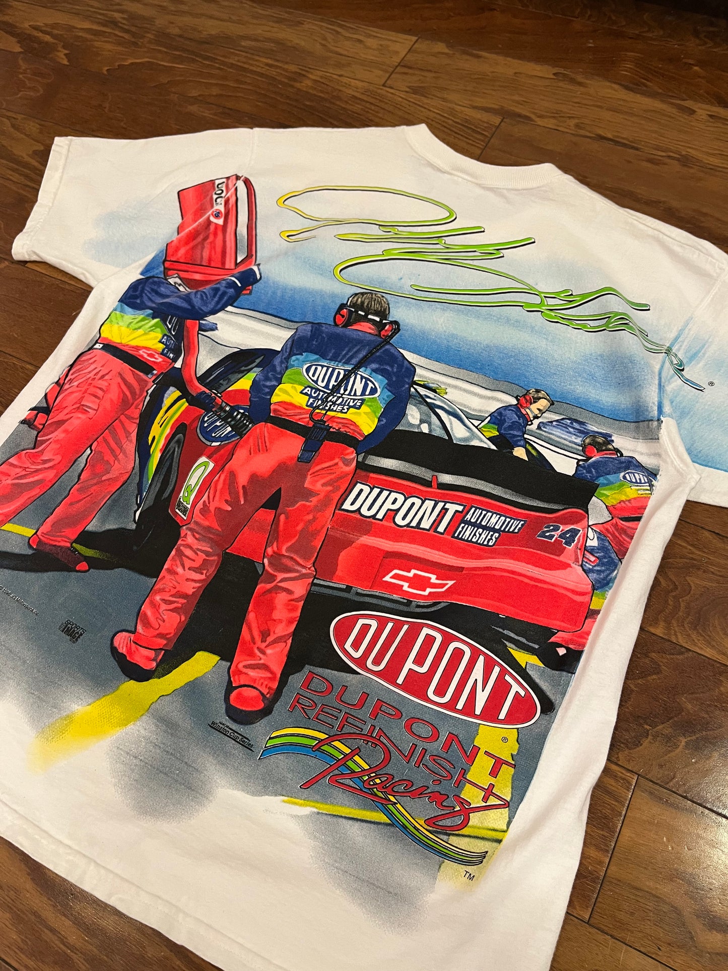 1997 Jeff Gordon Vintage Nascar Rainbow AOP Tee (XL)