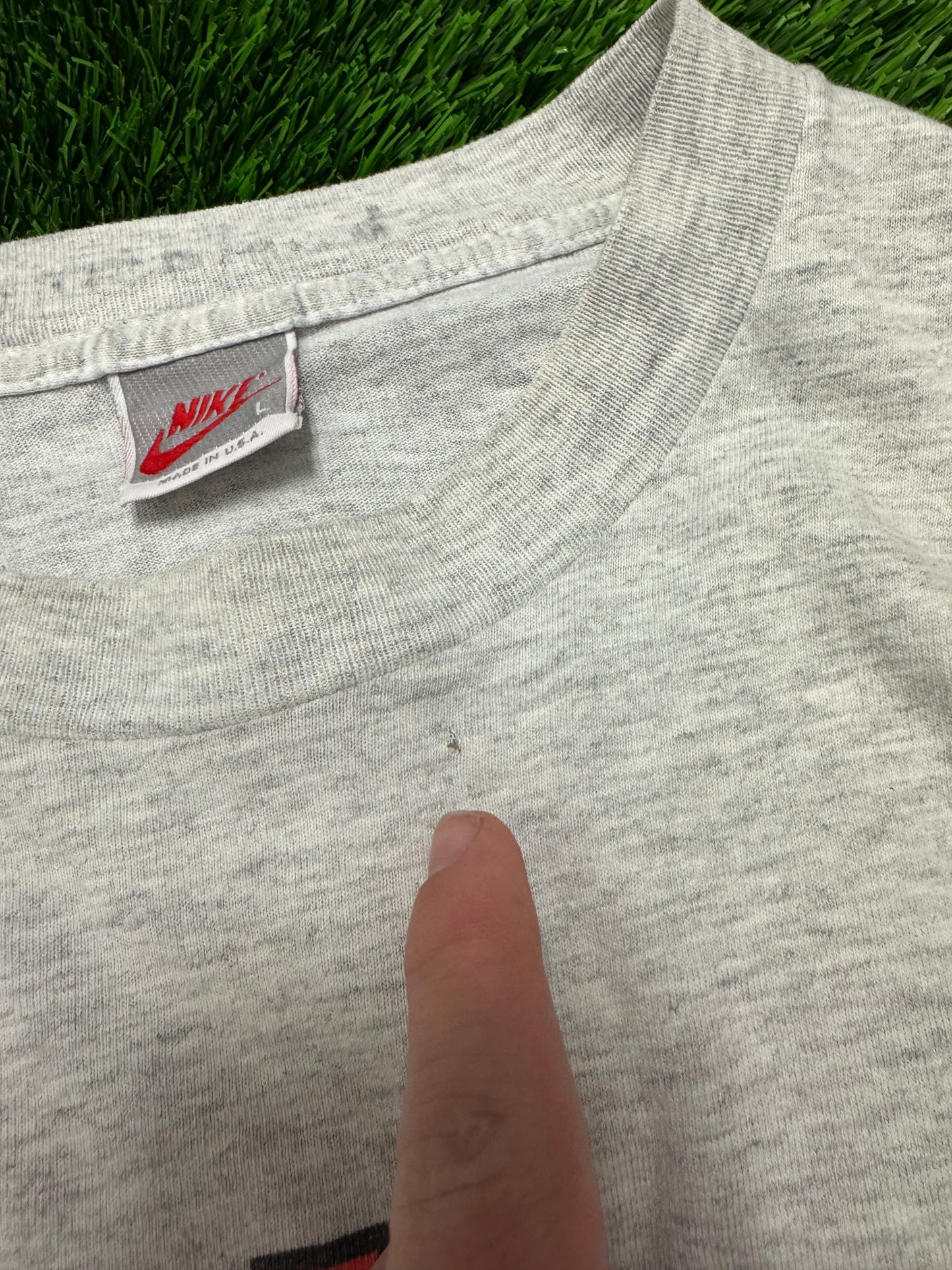 90s Nike Air Vintage Multi-Color Big Check Tee (L)