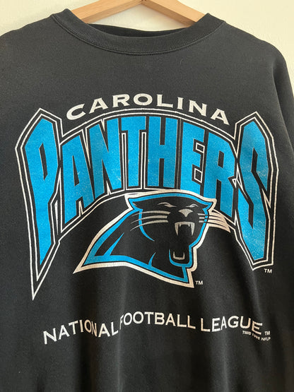 1996 Carolina Panthers Spell Out Logo Crewneck (XL)