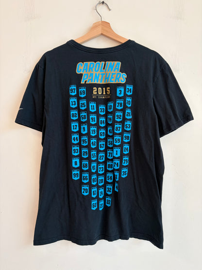 2016 Carolina Panthers Super Bowl 50 Roster Tee (L)