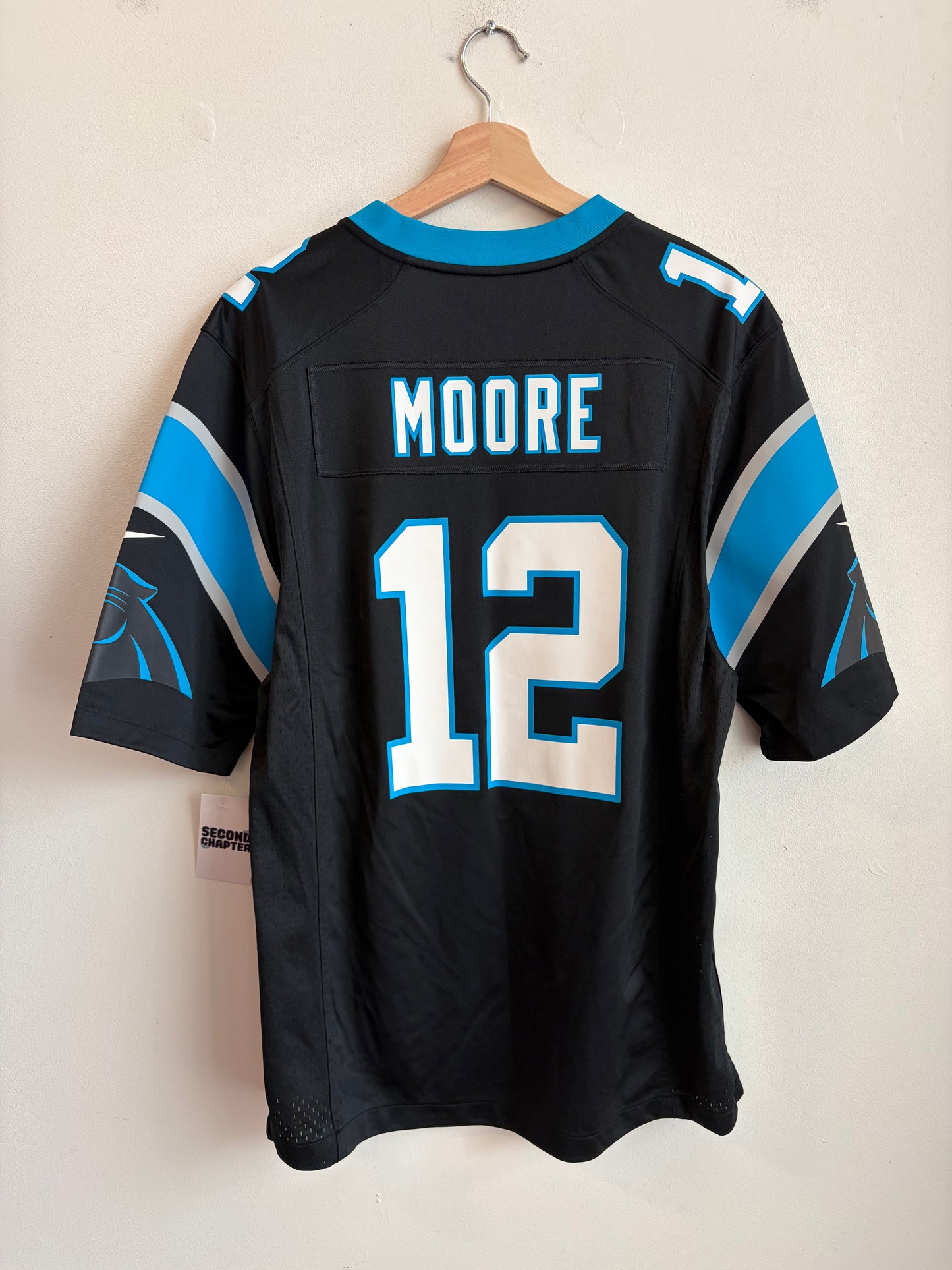 2016 Carolina Panthers DJ Moore #12 Nike Home Jersey (M)
