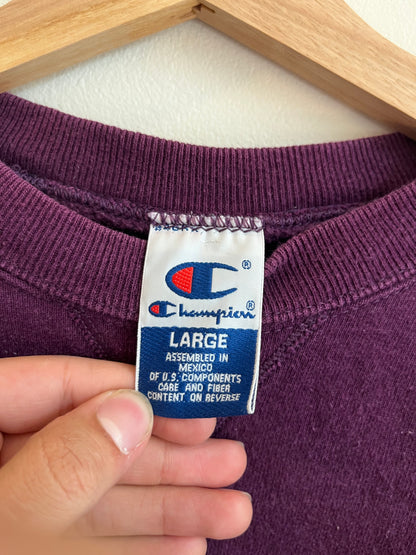 00s Champion Purple Essential Crewneck (L)