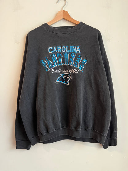 1993 Carolina Panthers Logo Athletic Faded Crewneck (XL)