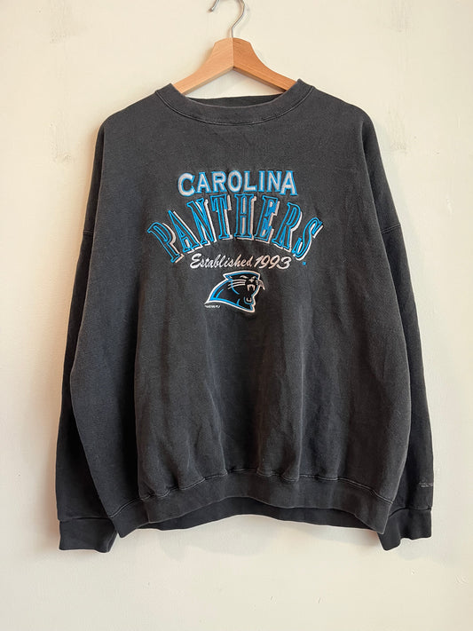 1993 Carolina Panthers Logo Athletic Faded Crewneck (XL)