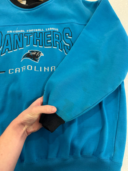 90s Carolina Panthers Blue Lee Sports Embroidered Crewneck (L)