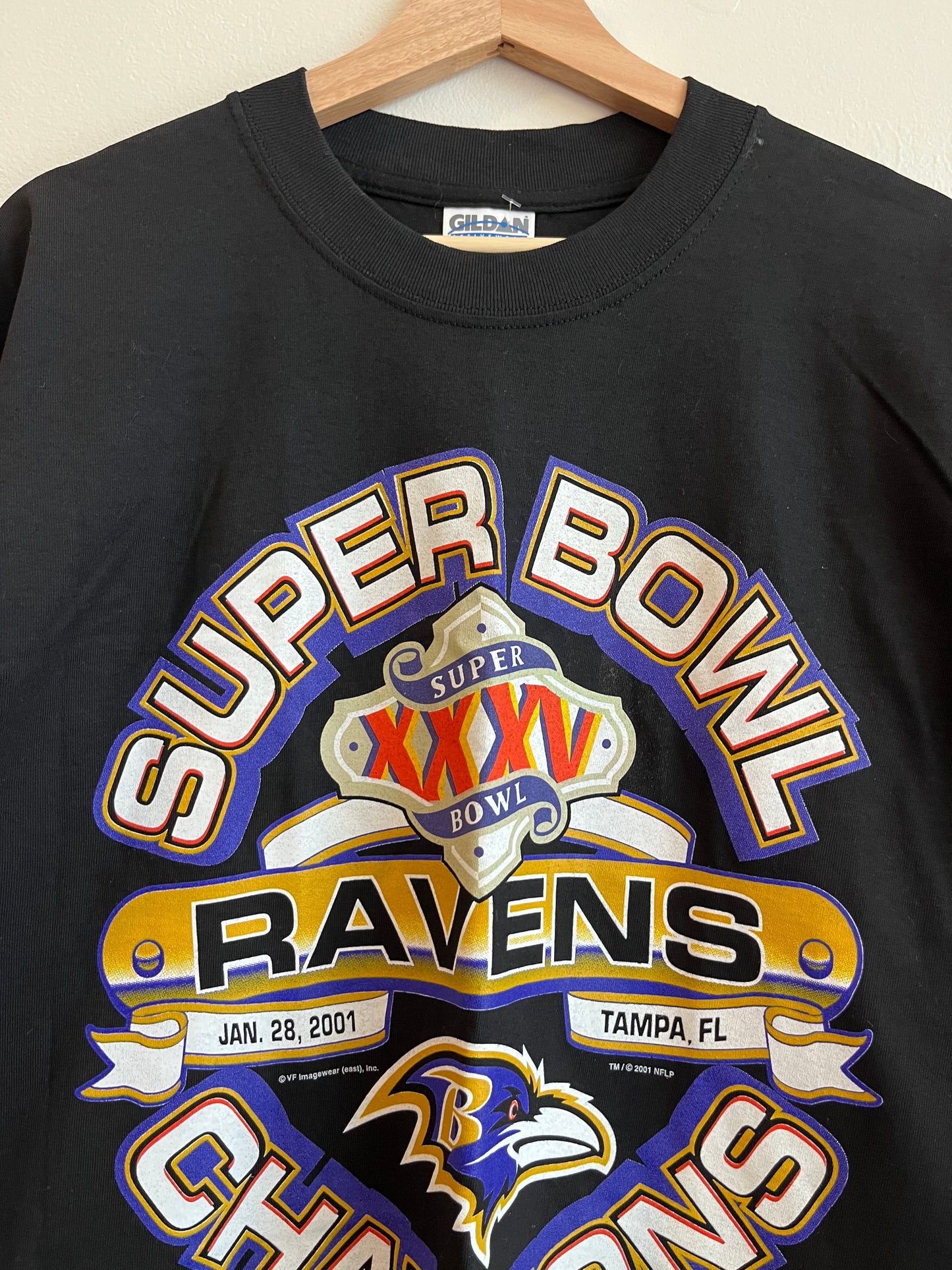 2001 Baltimore Ravens Super Bowl XXXV Tee (L)