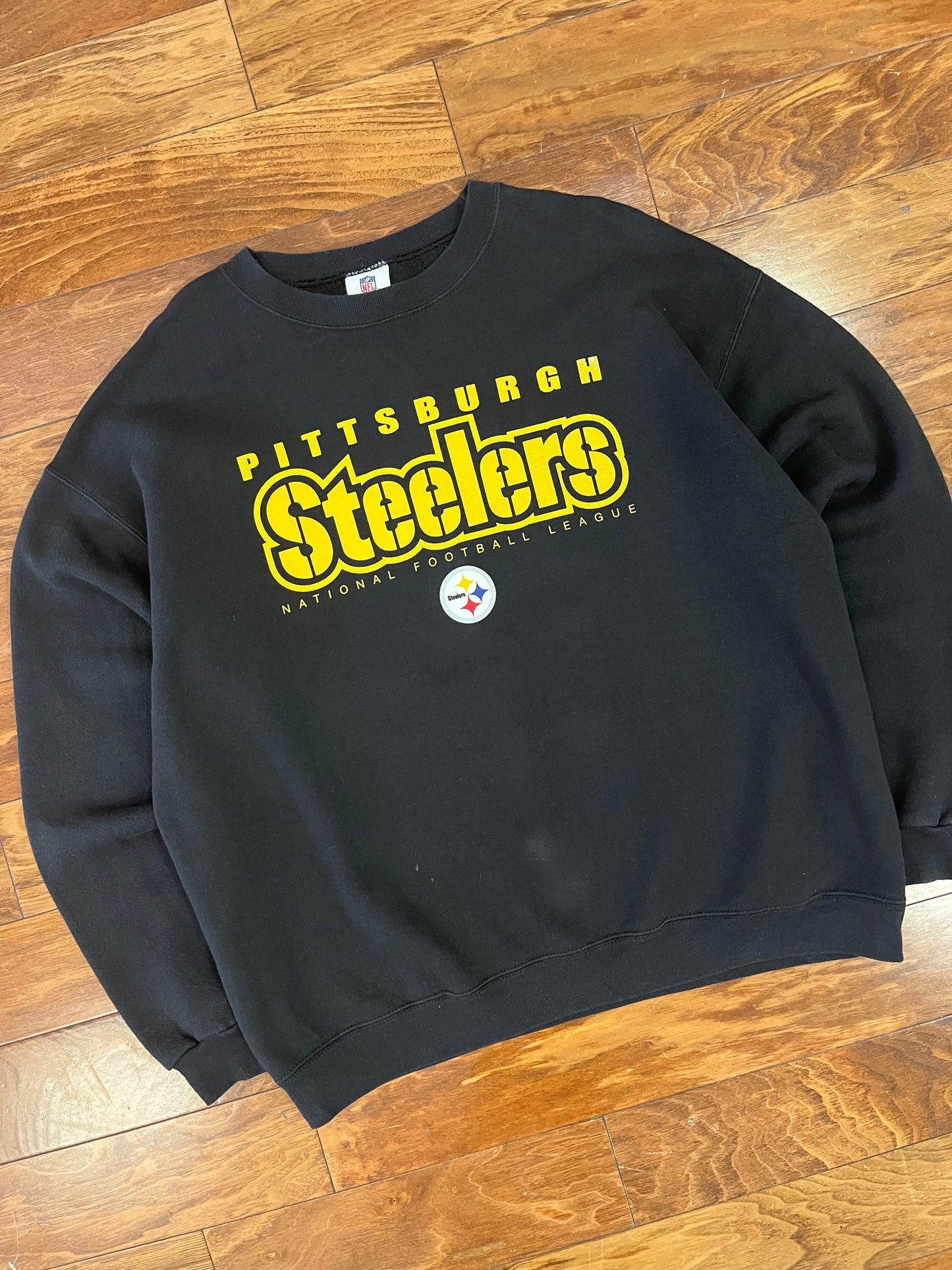 00s Pittsburgh Steelers NFL Black Crewneck (XXL)