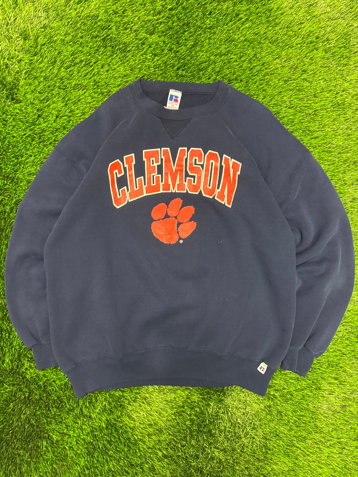 90s Clemson University Russell Athletics Spell Out Vintage Crewneck (XXL)